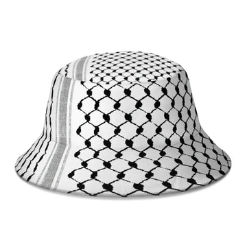 Palestine themed bucket hat white